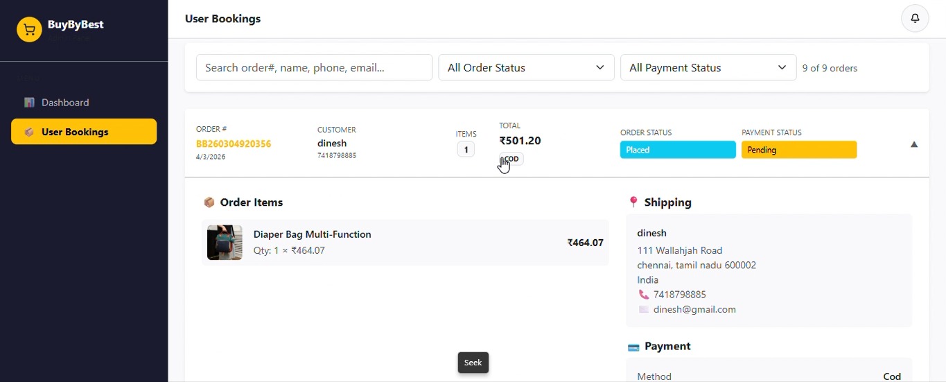 BuyByBest expanded order details